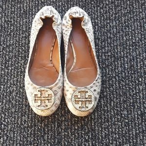 Tory Burch Riva Animal Print Ballet Flats Size 8